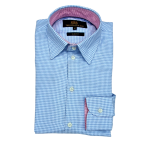 Light Blue Houndstooth Shirt