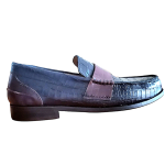 Placid Croc Print Leather Loafers