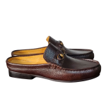 Vidad Coffee Brown Leather Mule